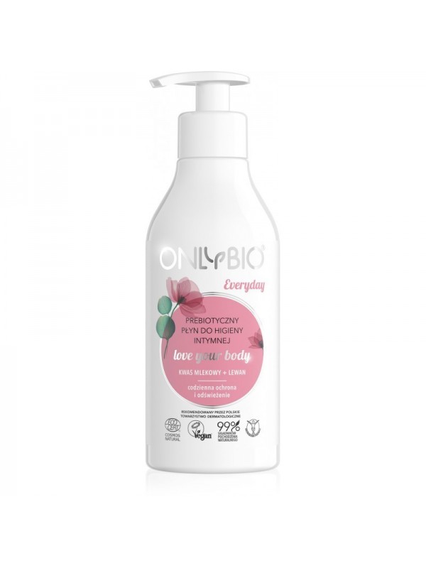 ONLYBIO Everyday Prebiotische Intieme Hygiëne Vloeibaar Melkzuur & Lewan 250 ml