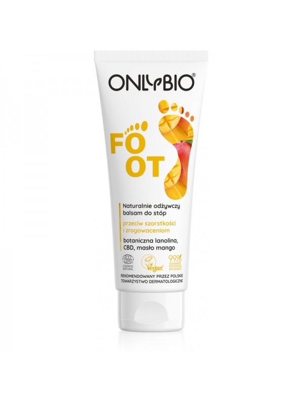 ONLYBIO Foot Natuurlijk voedende voetbalsem tegen ruwheid en eelt Botanische Lanoline, CBD , Man Butter