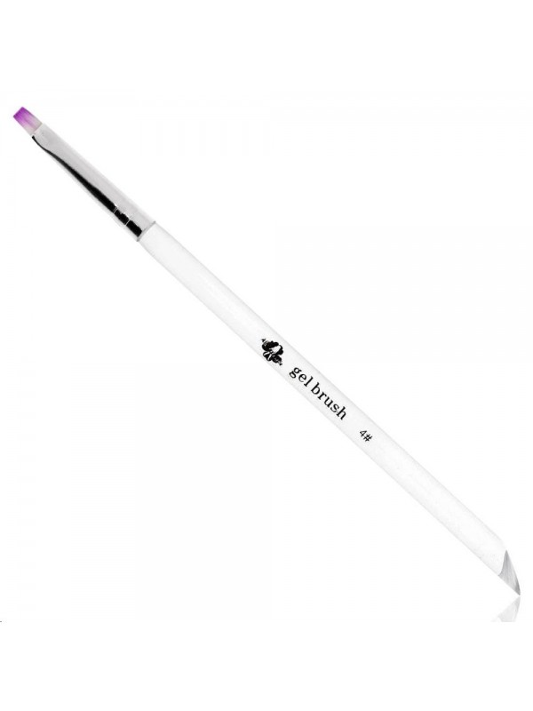 MollyLac Gel brush /4/ transparent white-purple bristles