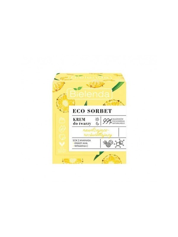 Bielenda ECO SORBET Hydraterende en verhelderende gezichtscrème Ananas 50 ml