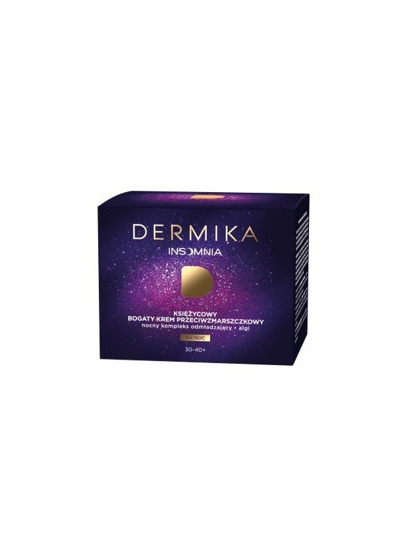 Dermika INSOMIA Lunar anti-rimpel gezichtscrème 30-40+ night rejuvenating complex + algen 50 ml