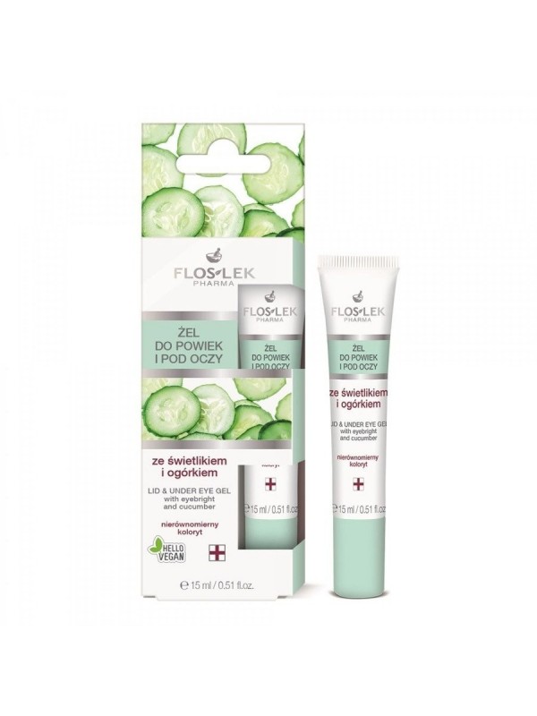 Floslek eye and eye gel with skylight and cucumber 15 ml