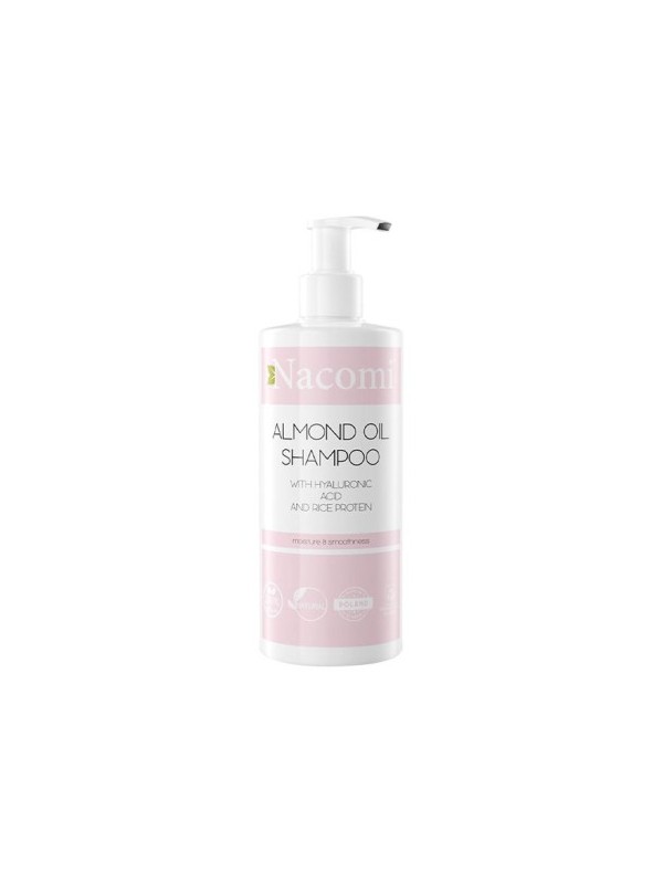 Nacomi Shampoo met zoete amandelolie, hyaluronzuur en rijstproteïnen 250 ml