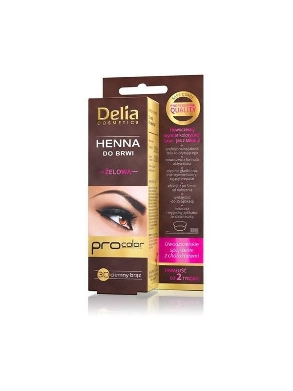 Delia Henna voor wenkbrauwen gel 3.0 Donkerbruin