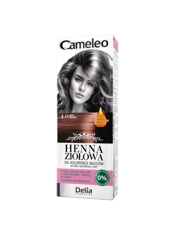 Delia Cameleo Herbal Henna for hair coloring 4.0 Brown 75 g