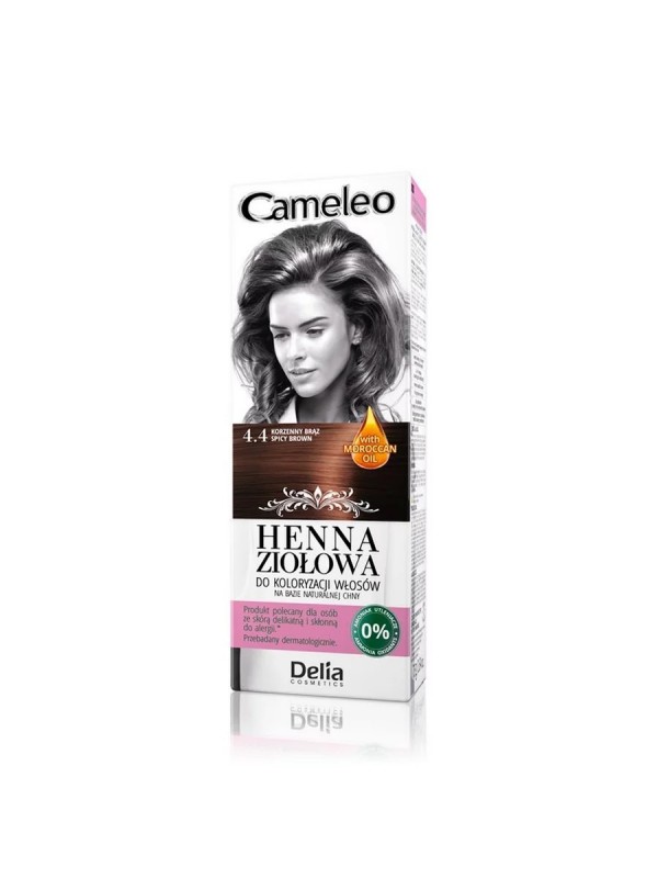 Delia Cameleo Herbal Henna for hair coloring 4.4 Spicy brown 75 g