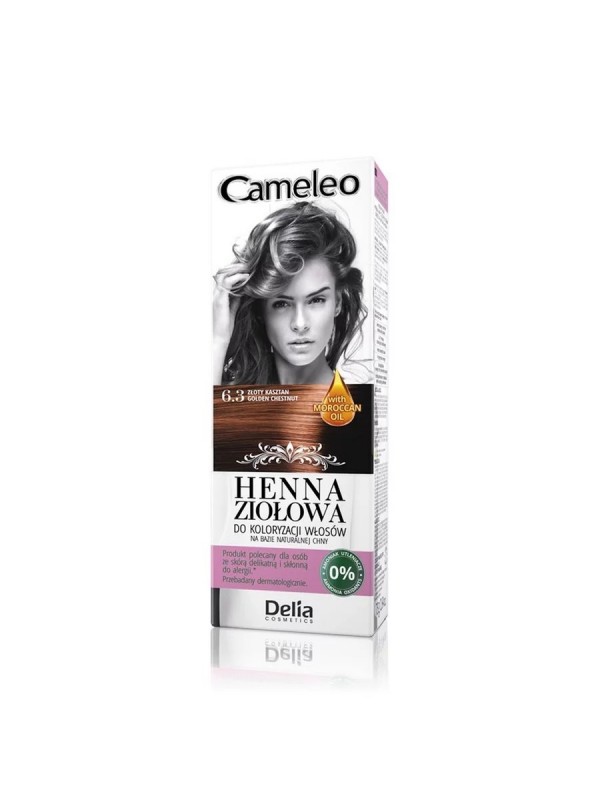 Delia Cameleo Herbal Henna voor haarkleuring 6.3 Goudkastanje 75 g