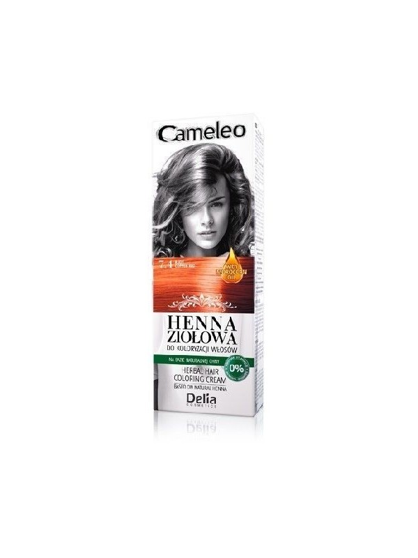 Delia Cameleo Herbal Henna for hair coloring 7.4 Rudy 75 g