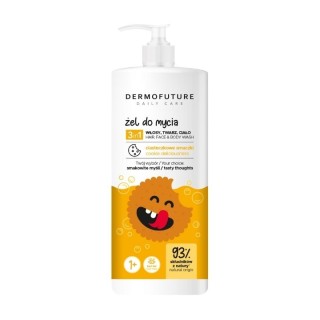 Dermofuture Daily Care gel voor het wassen van haar, gezicht en lichaam 3in1 Cookie flavours 500 ml