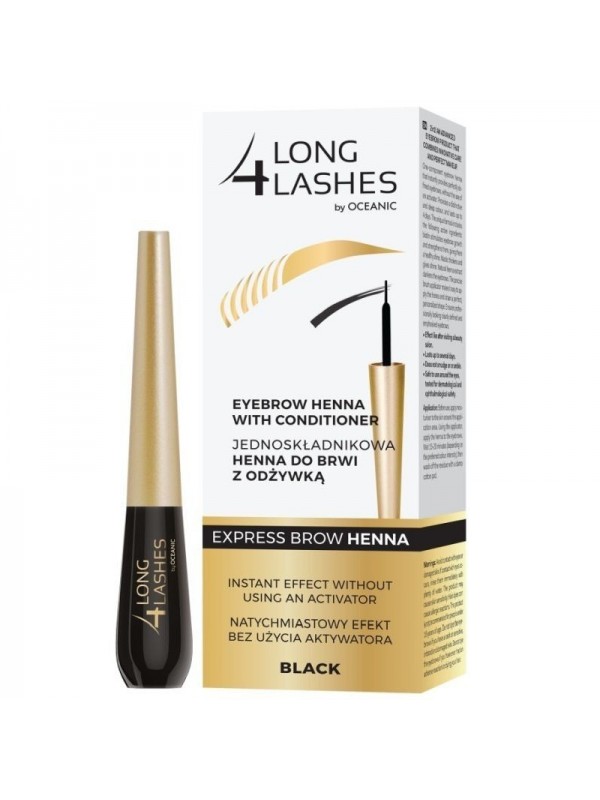 Long 4 Lashes 1-component Henna voor wenkbrauwen met Black conditioner 6 ml