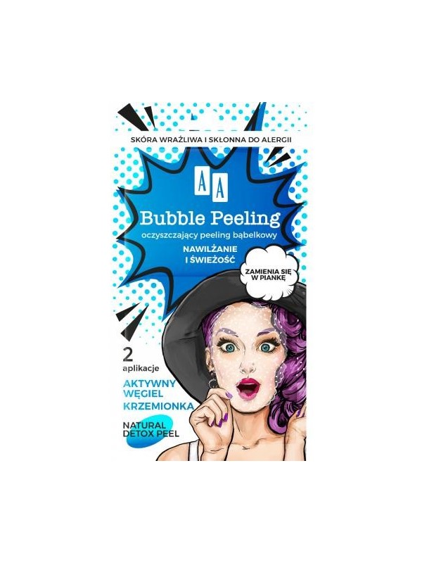 AA BUBBLE PEELING Cleansing Bubble peeling Hydraterend en frisheid Actieve houtskool + Silica 8 ml