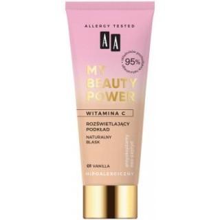 AA MY BEAUTY POWER verhelderende foundation met natuurlijke glans /01/ Vanilla 30 ml