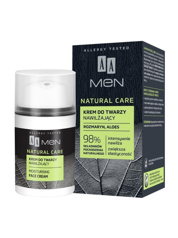 AA Men Natural Care Hydraterende gezichtscrème 50 ml