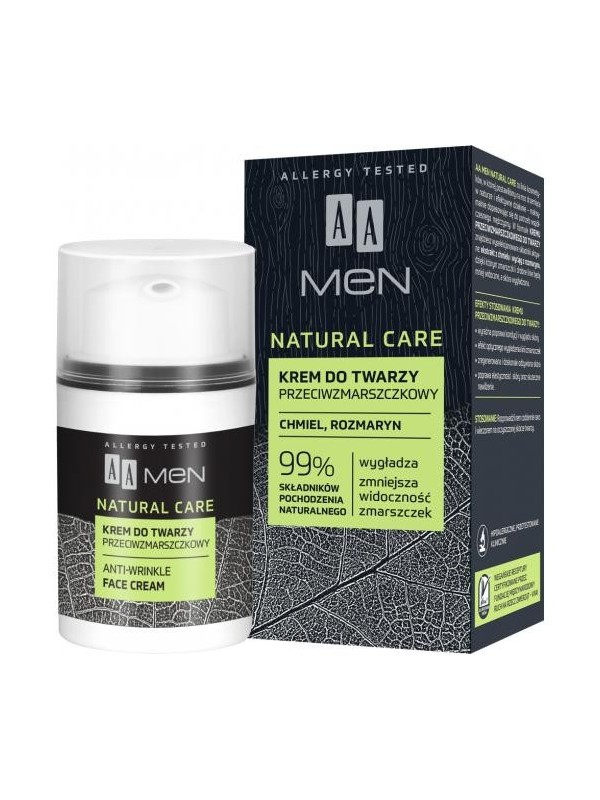 AA Men Natural Care Anti-wrinkle face cream 50 ml