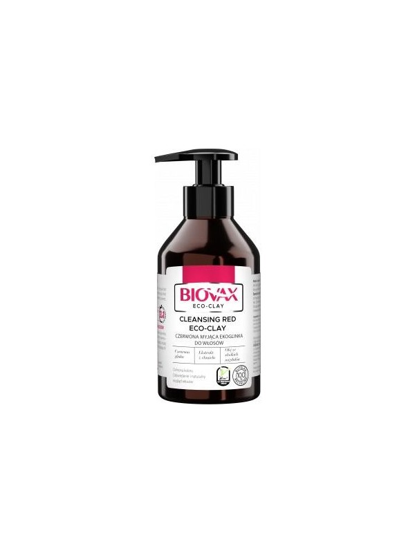 L'biotica BIOVAX ECO - CLAY Red washing Eco clay for hair 200 ml