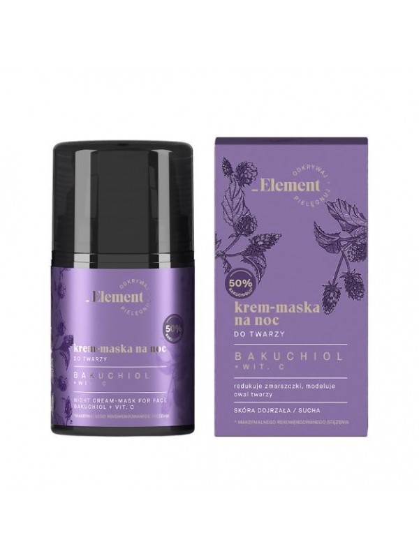 Element Bakuchiol + Vitamin C Night cream-mask for mature and dry skin 50 ml