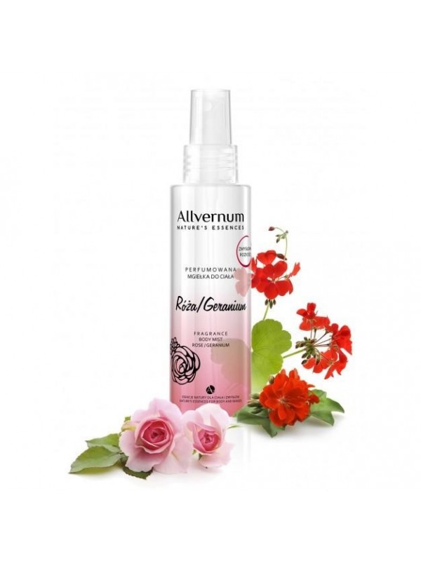 Allvernum Nature's Essences Geparfumeerde Body Mist Roos en Geranium 125 ml