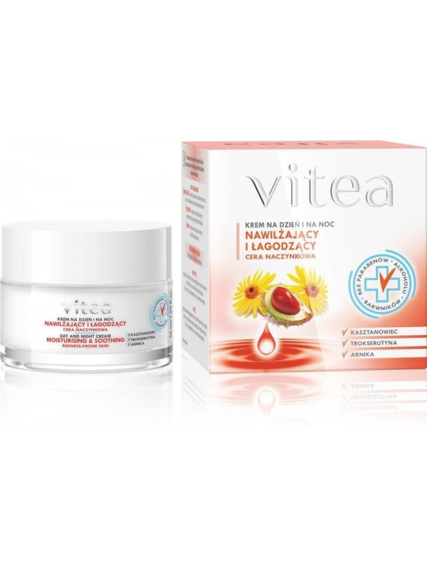 Vitea Hydraterende en verzachtende gezichtscrème voor de couperosehuid 50 ml