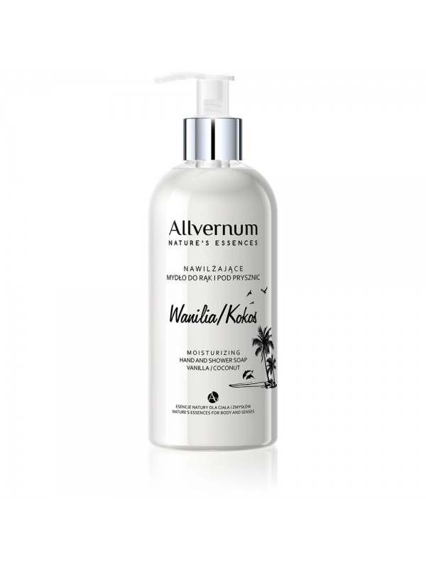 Allvernum Nature's Essences Hydraterende Hand- en Douchezeep Vanille en Kokosnoot 300 ml