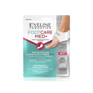 Eveline Footcare Med+ Professioneel exfoliërend SOS Masker voor eeltige, verdikte en droge hielen 1 paar(31-05-2025)