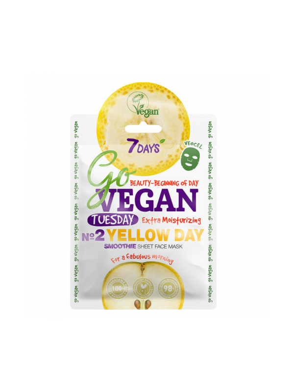 7 days Go Vegan Sheet gezichtsmasker Dinsdag 25 gr