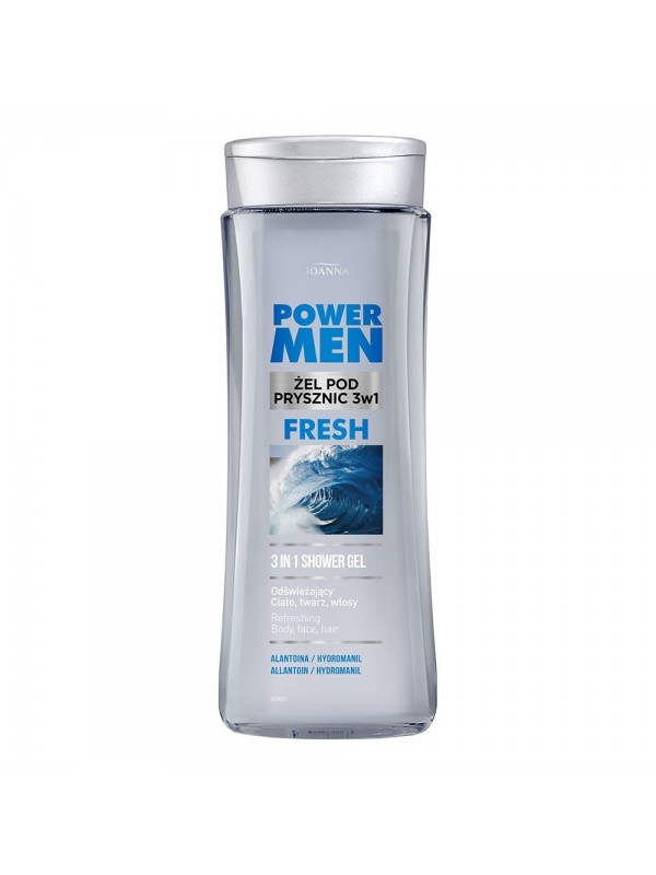 Joanna POWER MEN 3in1 shower gel for men with allantoin and hydromanil 300 ml