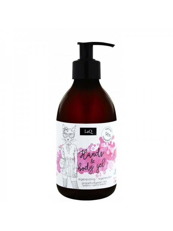 LaQ Hands & Body Gel Regenererende Douchegel met de geur van Grapefruit en Groene Thee 300 ml