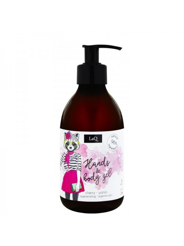 LaQ Hands & Body Gel Liquid soap with the scent of Cherry 300 ml