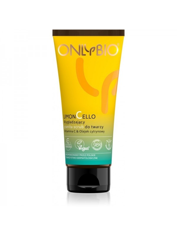 ONLYBIO Limoncello Smoothing Granita Facial Scrub Vitamine C & Citroenolie 75ml