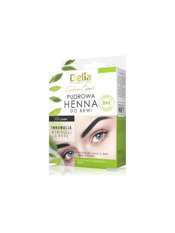 Delia Henna voor wenkbrauwen poeder 1.0 Zwart 4 g