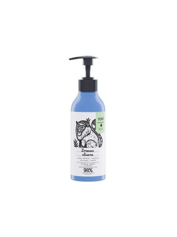 YOPE Wood Hair Shampoo for Men Olive Tree, White Tea and Basil 300 ml