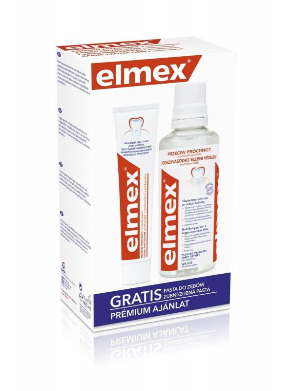 Elmex Set against caries Mouthwash 400 ml + Toothpaste 75 ml