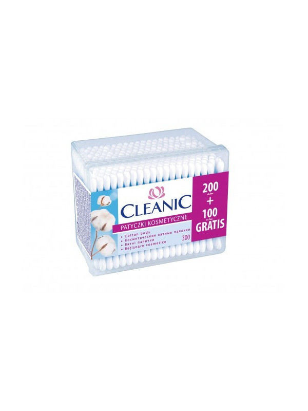 Cleanic Cotton buds 200 pieces + 100 pieces GRATIS