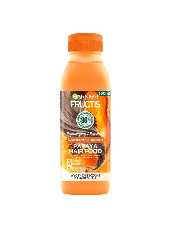 Garnier Fructis Papaya Hair Food regenererende Shampoo voor beschadigd haar 350 ml