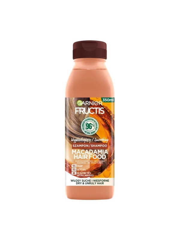 Garnier Fructis Macadamia Hair Food Smoothing Shampoo voor droog en weerbarstig haar 350 ml