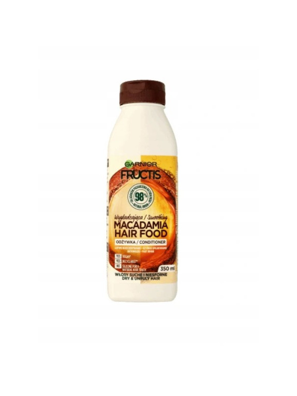 Garnier Fructis Macadamia Hair Food Smoothing Conditioner voor droog en weerbarstig haar 350 ml