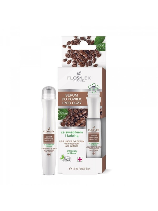 Floslek Serum voor oogleden en onder de ogen met ogentroost en cafeïne 15 ml