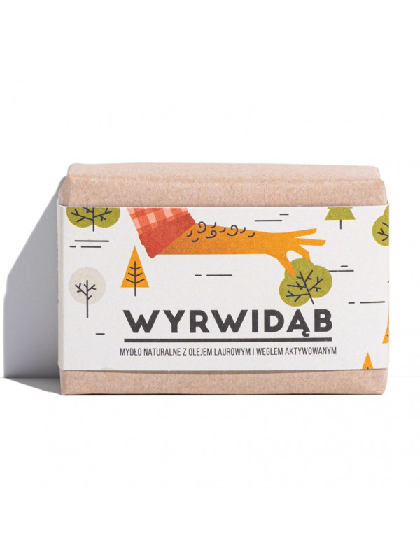 Mydlarnia Cztery Szpaki Wyrwidąb Natural Soap with Laurel Oil and Activated Charcoal 110 g