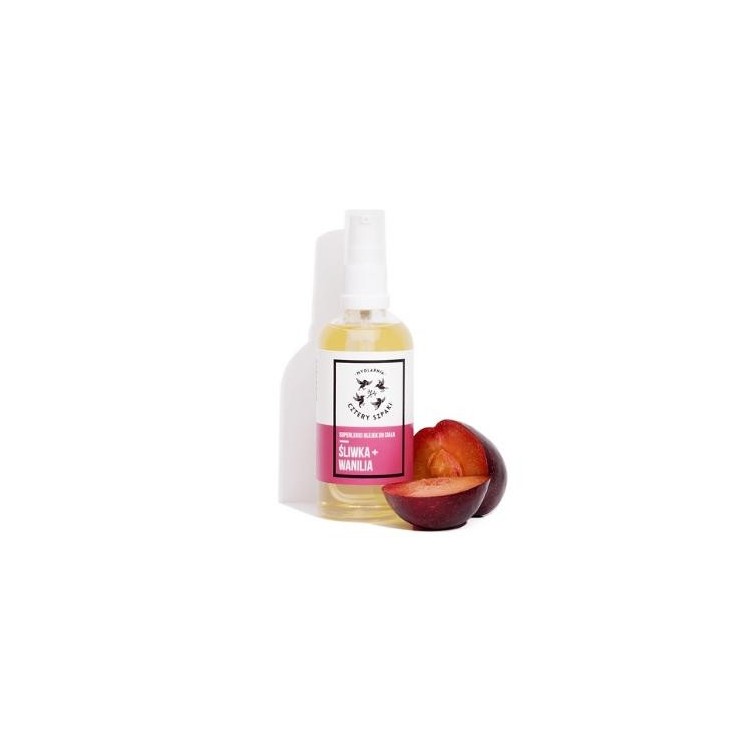Mydlarnia Cztery Szpaki superlichte Pruim + Vanille lichaamsolie 100 ml