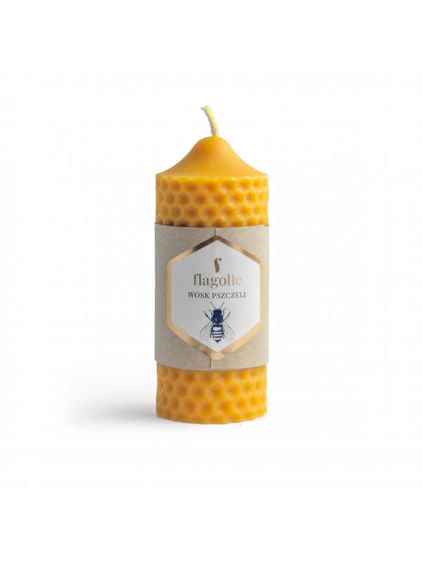 Flagolie natural Beeswax cylinder candle 270 g