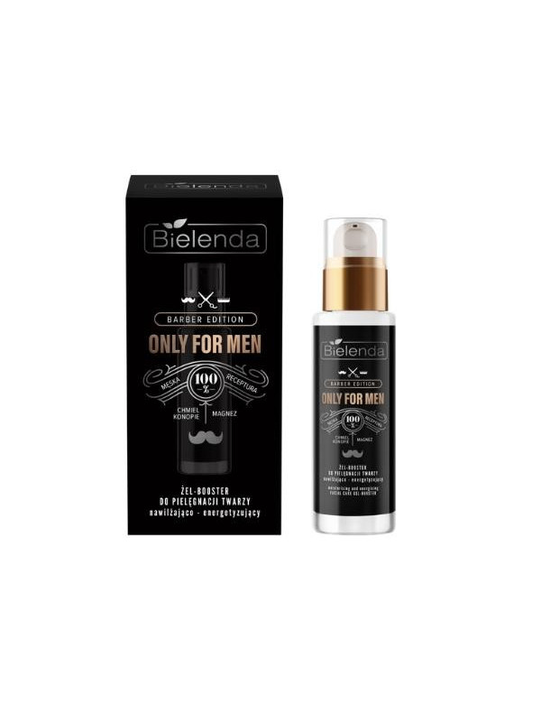 Bielenda ONLY FOR MEN BARBER EDITION Hydraterende en stimulerende gezichtsgel-booster voor mannen 30 ml