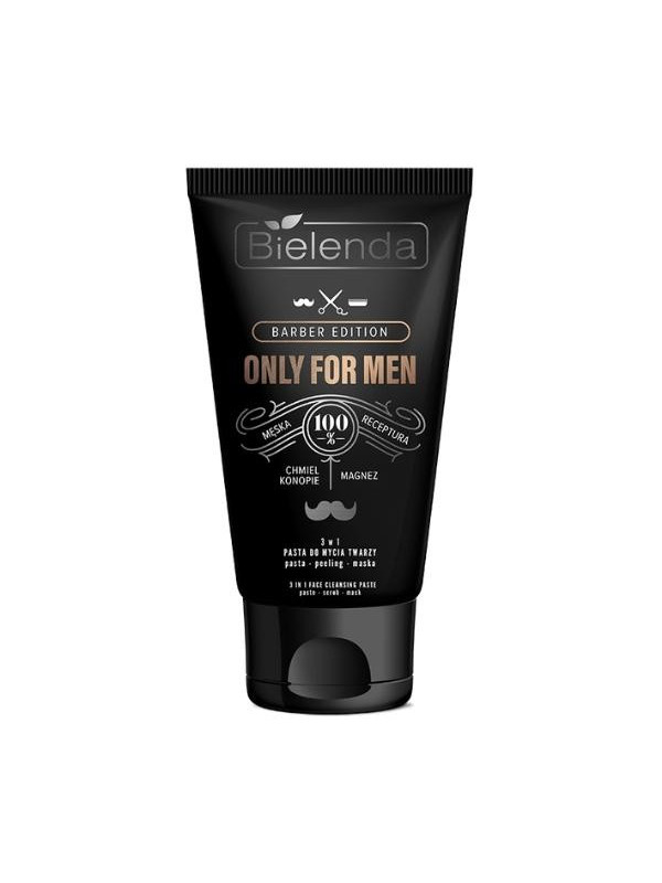 Bielenda ONLY FOR MEN BARBER EDITION Facial Cleansing Paste 3in1 Pasta- Peeling Mask 150 g