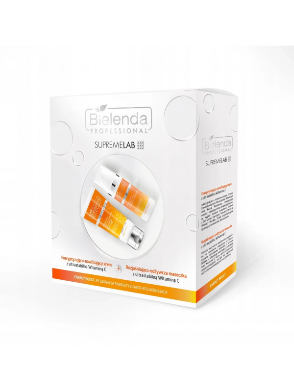 Bielenda Professional Gift Set SupremeLab Energy Boost energizing and moisturizing cream with ultrastable vitamin