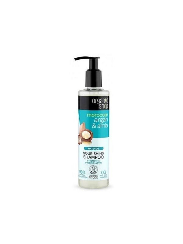 Oragnic Shop natural nourishing hair shampoo Moroccan Argan and Amla 280 ml