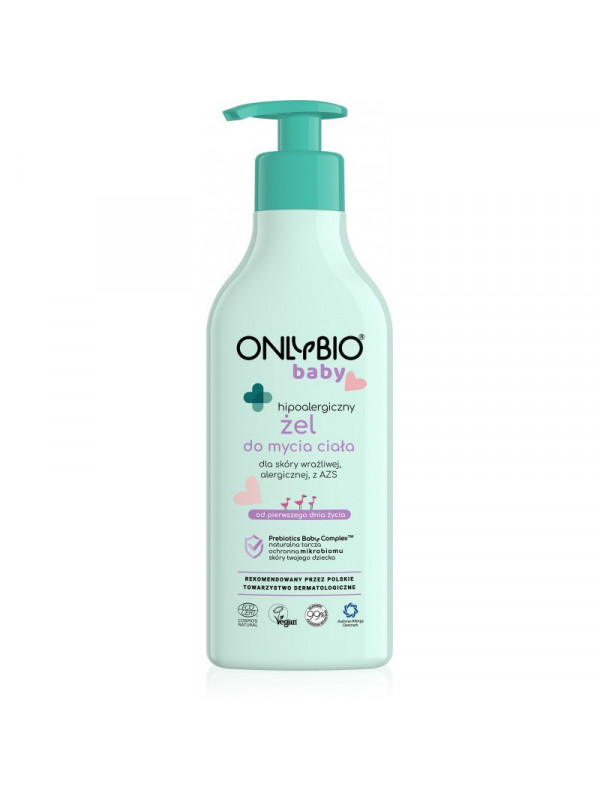 ONLYBIO Baby hypoallergenic body wash gel for sensitive, allergic skin, with AZS from the first day of life 300 ml