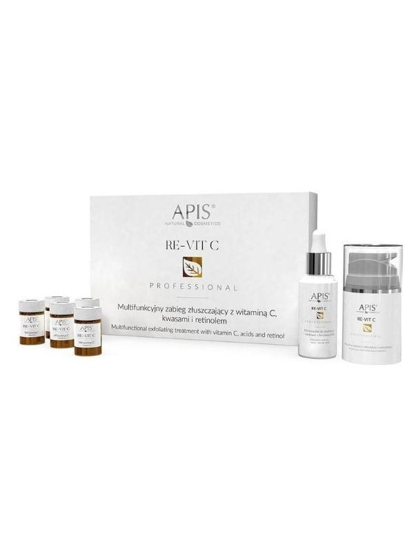 Apis Re-Vit C multifunctional exfoliating facial contour Vitamin C 5x1 g + Acids 30 ml + Retinol 50 ml