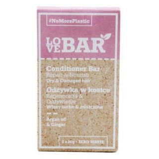 Love Bar Conditioner in een reep voor droog en beschadigd haar Arganolie & Gember 2x30 g