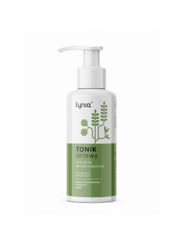 Lynia Anti-Acne Gel toner met azelolglycine voor acne, vette en seborroïsche huid 150 ml