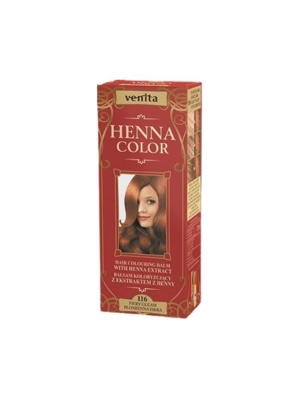 Venita Henna Color Coloring balm with henna extract /116/ Flaming Iskra 75 ml