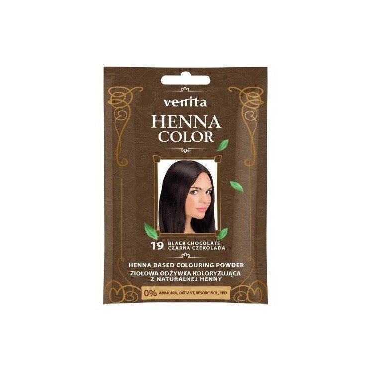 Venita Henna Color kruiden Conditioner kleuring met natuurlijke henna /19/ Black Chocolate 25 g